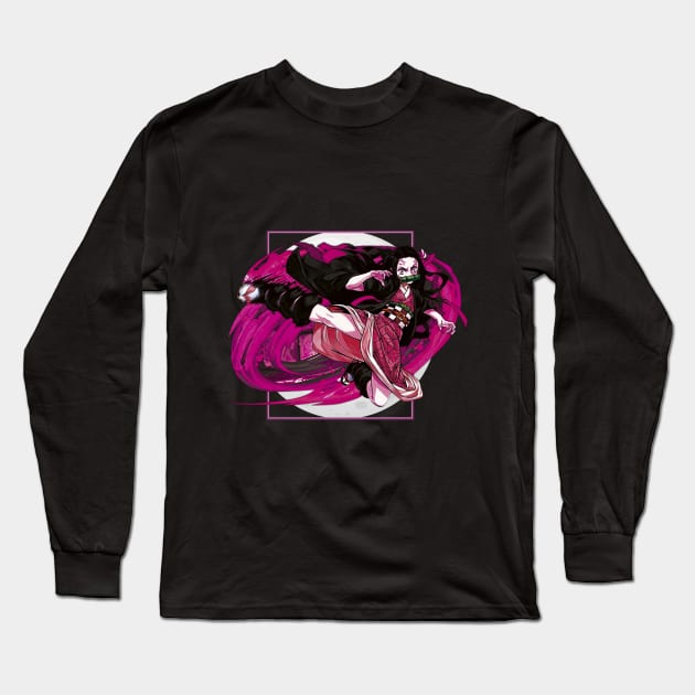 Guardians of the Night - Nezuko Kamado Long Sleeve T-Shirt by shukomei